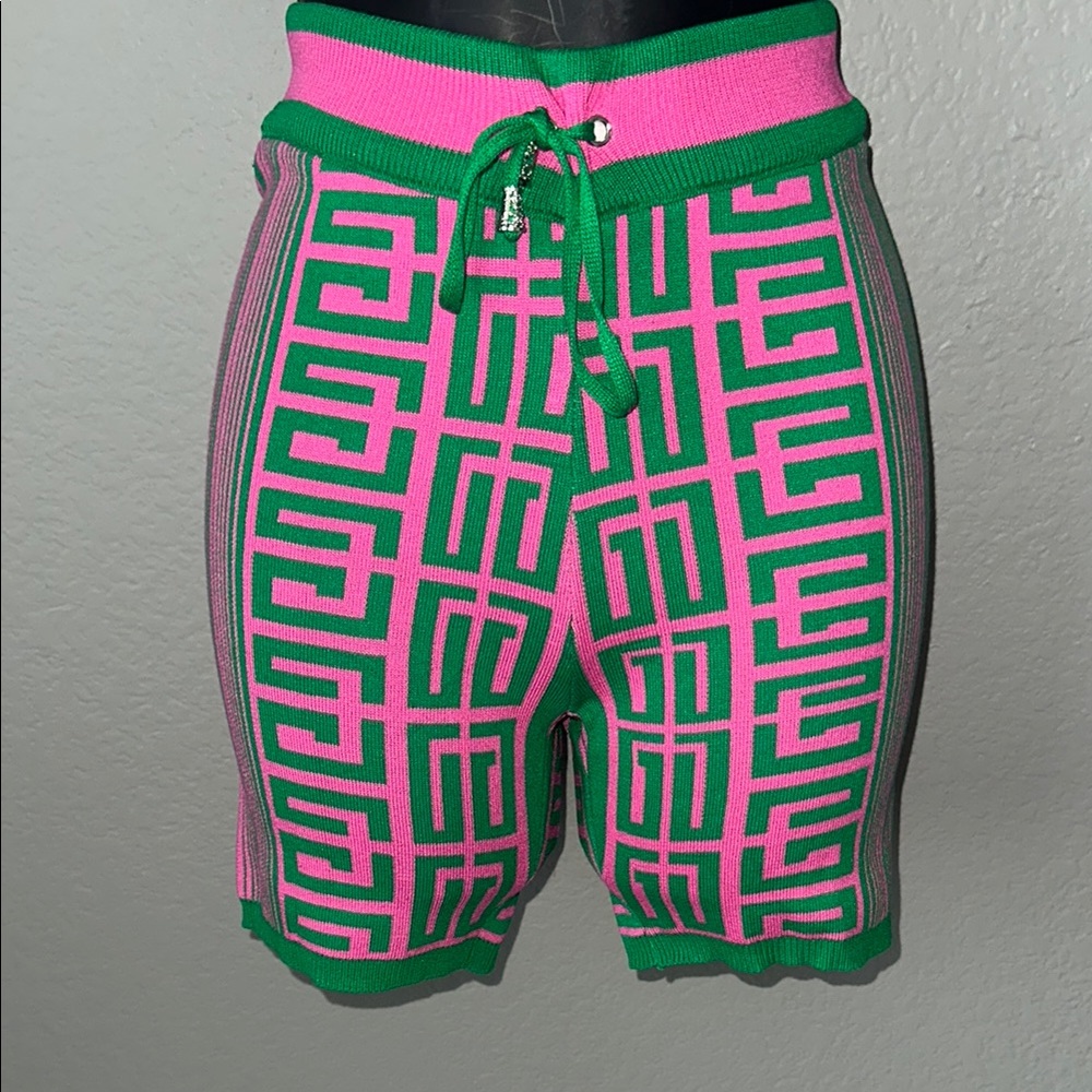 Patterned Knit Shorts